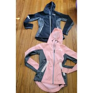 Bundle 2 Avalanche Womens S Gray & pink Long Activewear Zip Up Jacket Hike Run